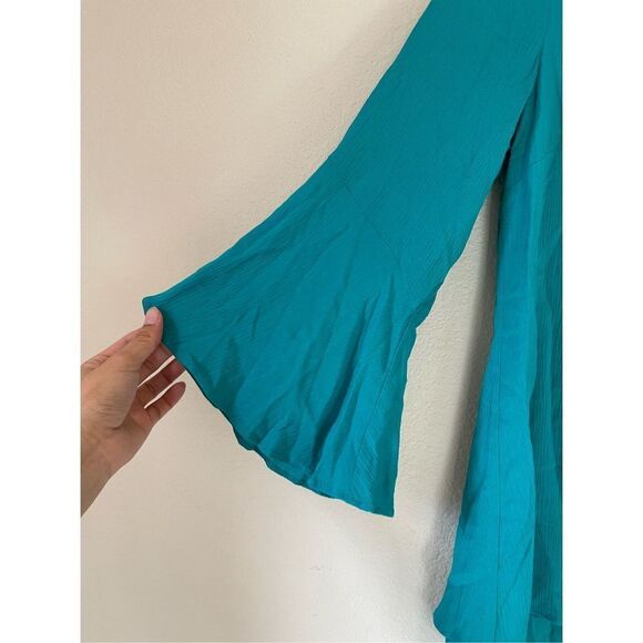 NWT soft surroundings gabby gauze flare sleeve blouse size xs - Picture 2 of 8
